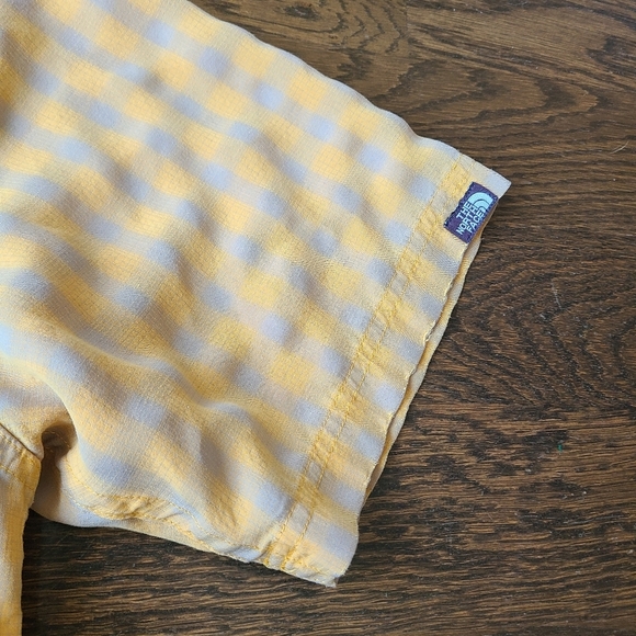 The North Face Men's Yellow Checkered Shirt Sz.L/G - Picture 4 of 9